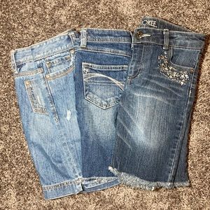 3 pairs girls denim shorts